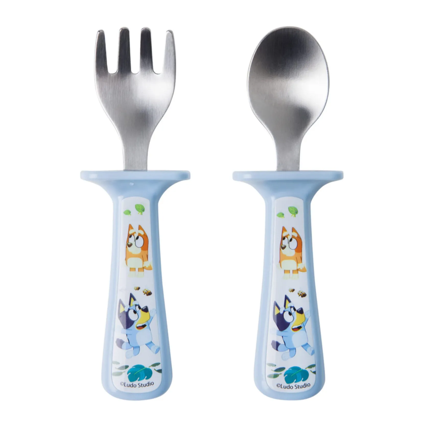 Breastfeeding|Tableware>Lamaze Bluey Fork And Spoon Set with Handle Guards
