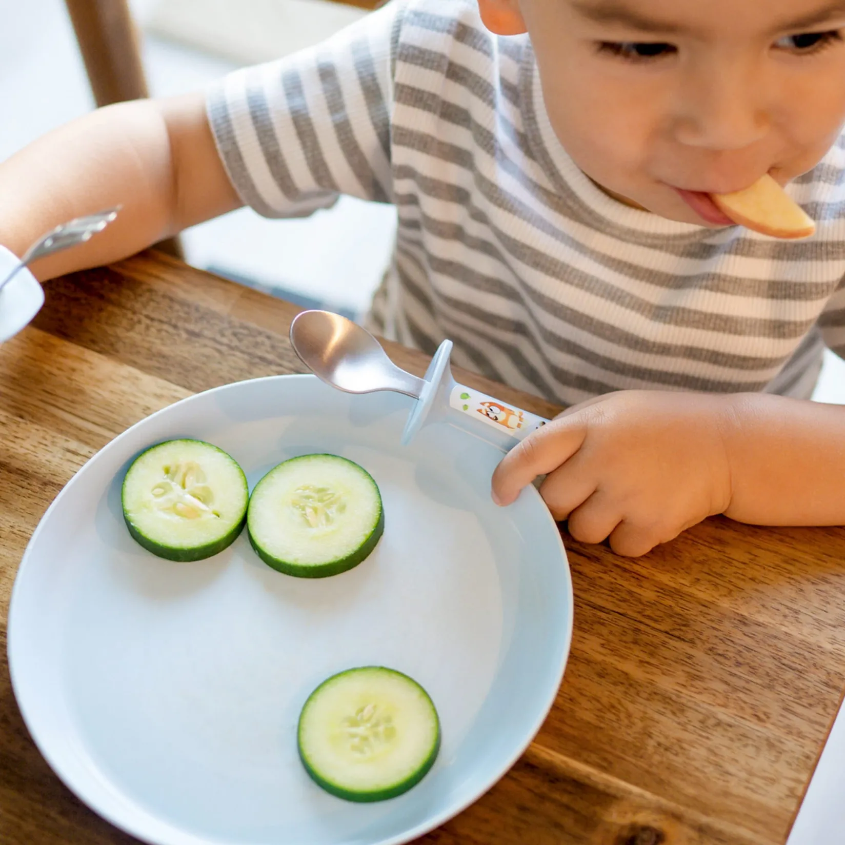 Breastfeeding|Tableware>Lamaze Bluey Fork And Spoon Set with Handle Guards