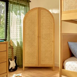 Discount Bondi Cane Armoire - Honey Storage Furniture