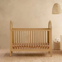 Cribs & Mattresses|Cribs & Mattresses>Babyletto Bondi Cane 3-in-1 Convertible Crib with Toddler Bed Kit - Honey / Natural Cane