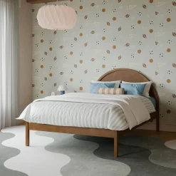 Twin, Full & Queen Beds>Babyletto Bondi Double Bed - Walnut Natural