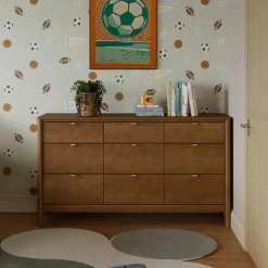 Storage Furniture>Babyletto Bondi 9-Drawer Assembled Dresser - Natural Walnut