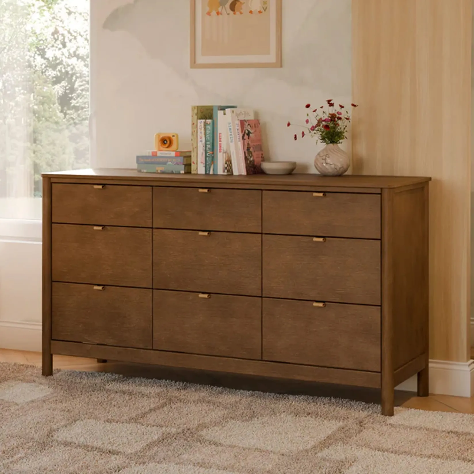 Storage Furniture>Babyletto Bondi 9-Drawer Assembled Dresser - Natural Walnut