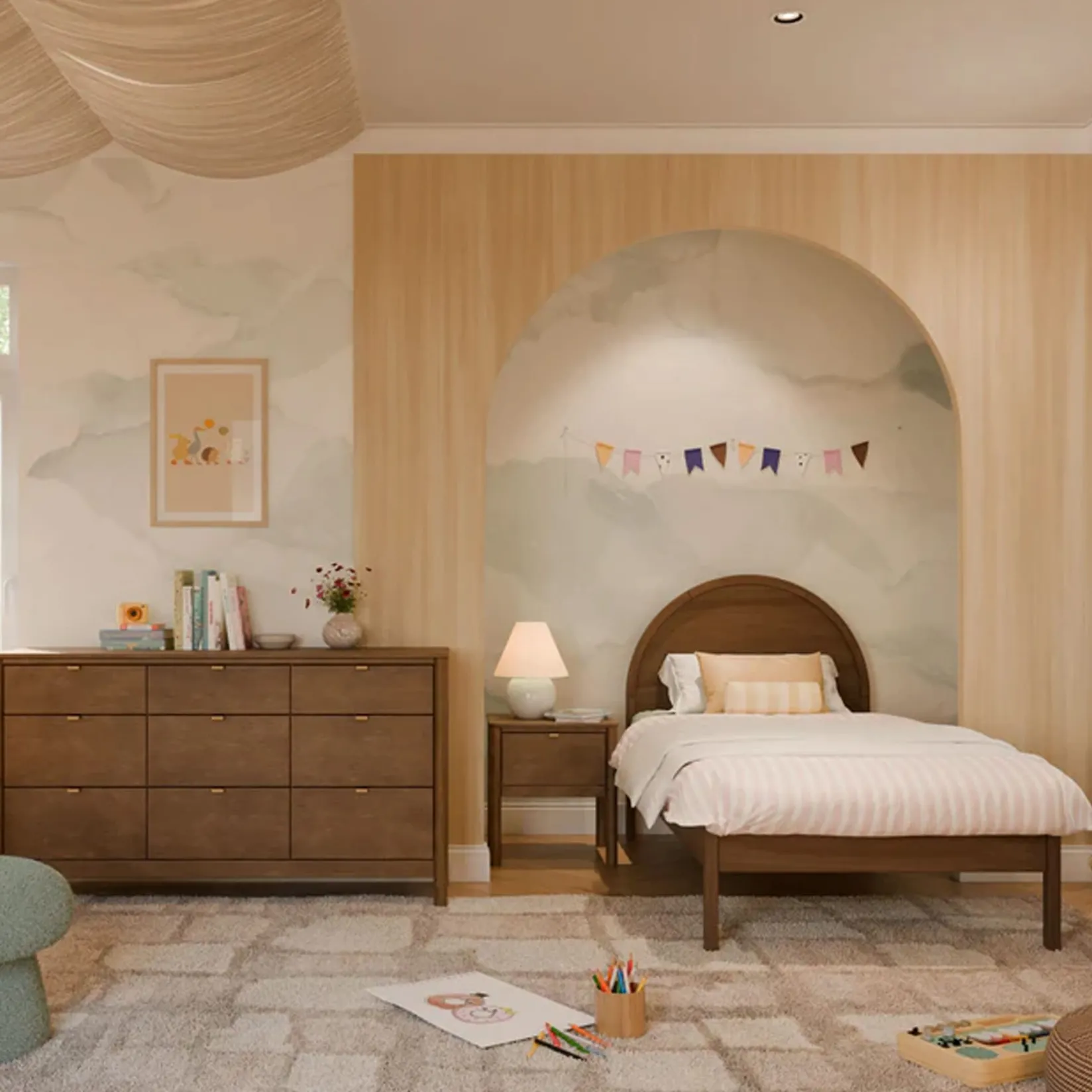 Storage Furniture>Babyletto Bondi 9-Drawer Assembled Dresser - Natural Walnut