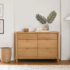 Storage Furniture>Babyletto Bondi 6-Drawer Dresser - Honey