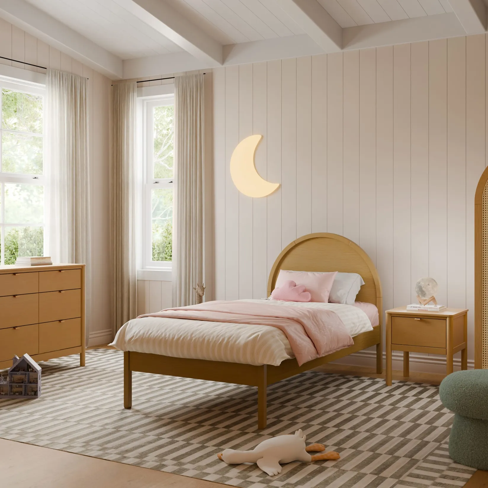 Twin, Full & Queen Beds>Babyletto Bondi Twin Bed - Honey