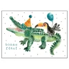 Greeting Cards|Party Supplies>STÉPHANIE RENIÈRE ILLUSTRATION Bonne Fête Crocodile Wish Card