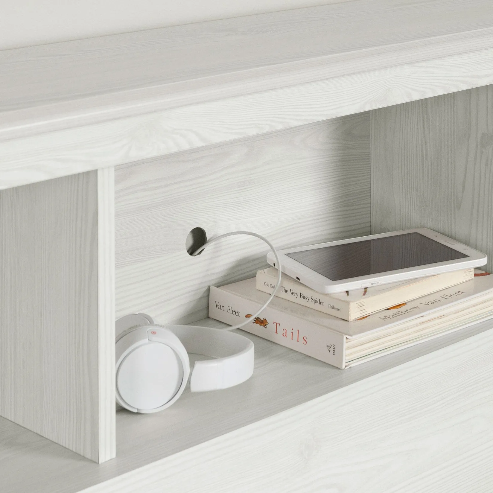 Sale Bookcase headboard Summer Breeze - White Pine Twin, Full & Queen Beds