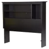 Hot Bookcase Twin Headboard - Vito Pure Black Twin, Full & Queen Beds