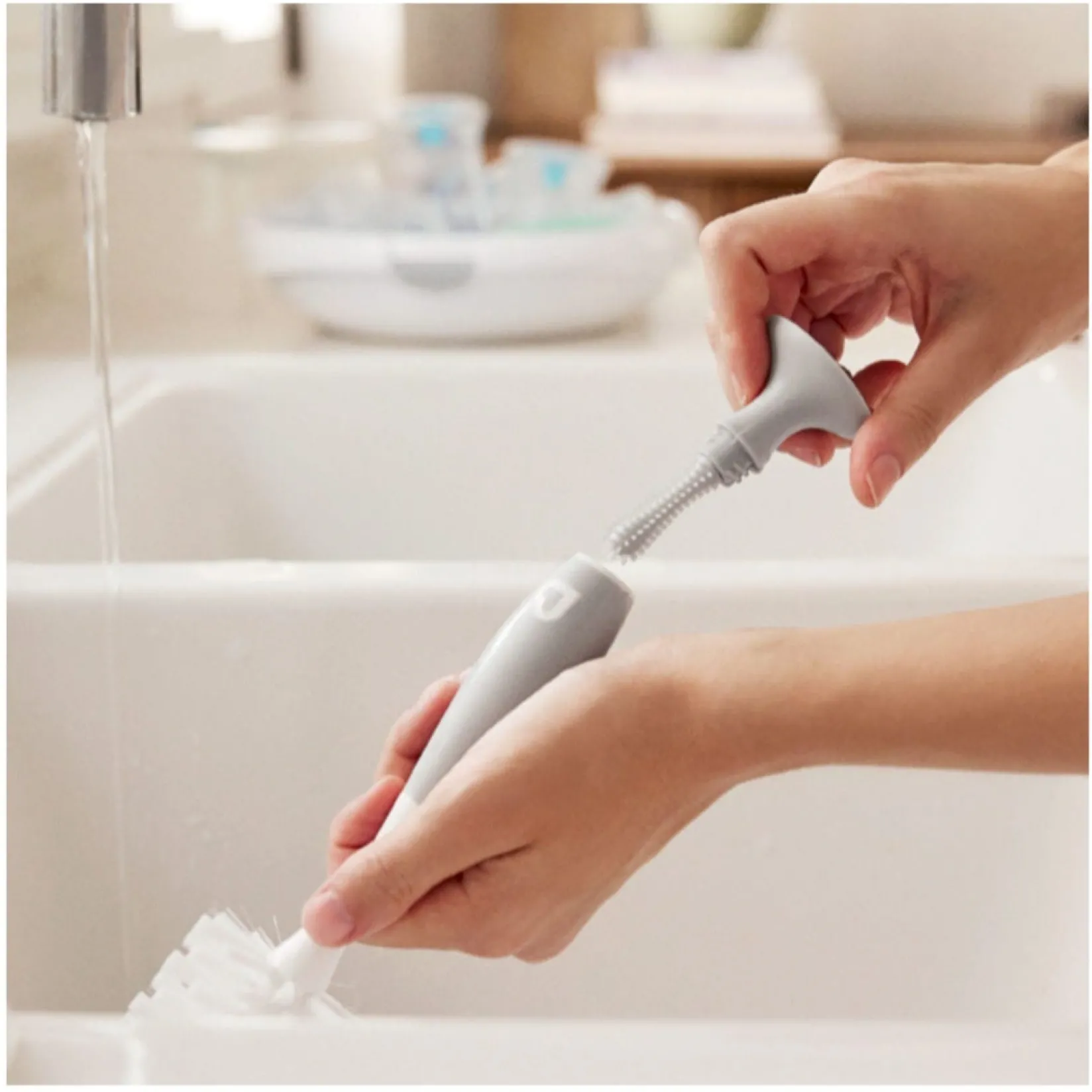 Hot Bottle Brush Set 2in1- Sage Kids Cleaning & Food Preparation|Cleaning & Sterilizing