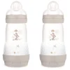 Breastfeeding|Bottles & Nipples>Mam Baby Bottles 9oz (2) Ivory Matte