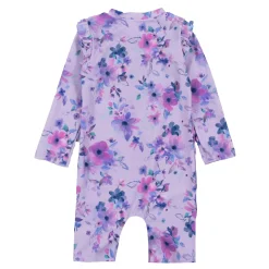 Swimsuits>Nano Bouquet Uv Ls Swimsuit 2-4 Lilac