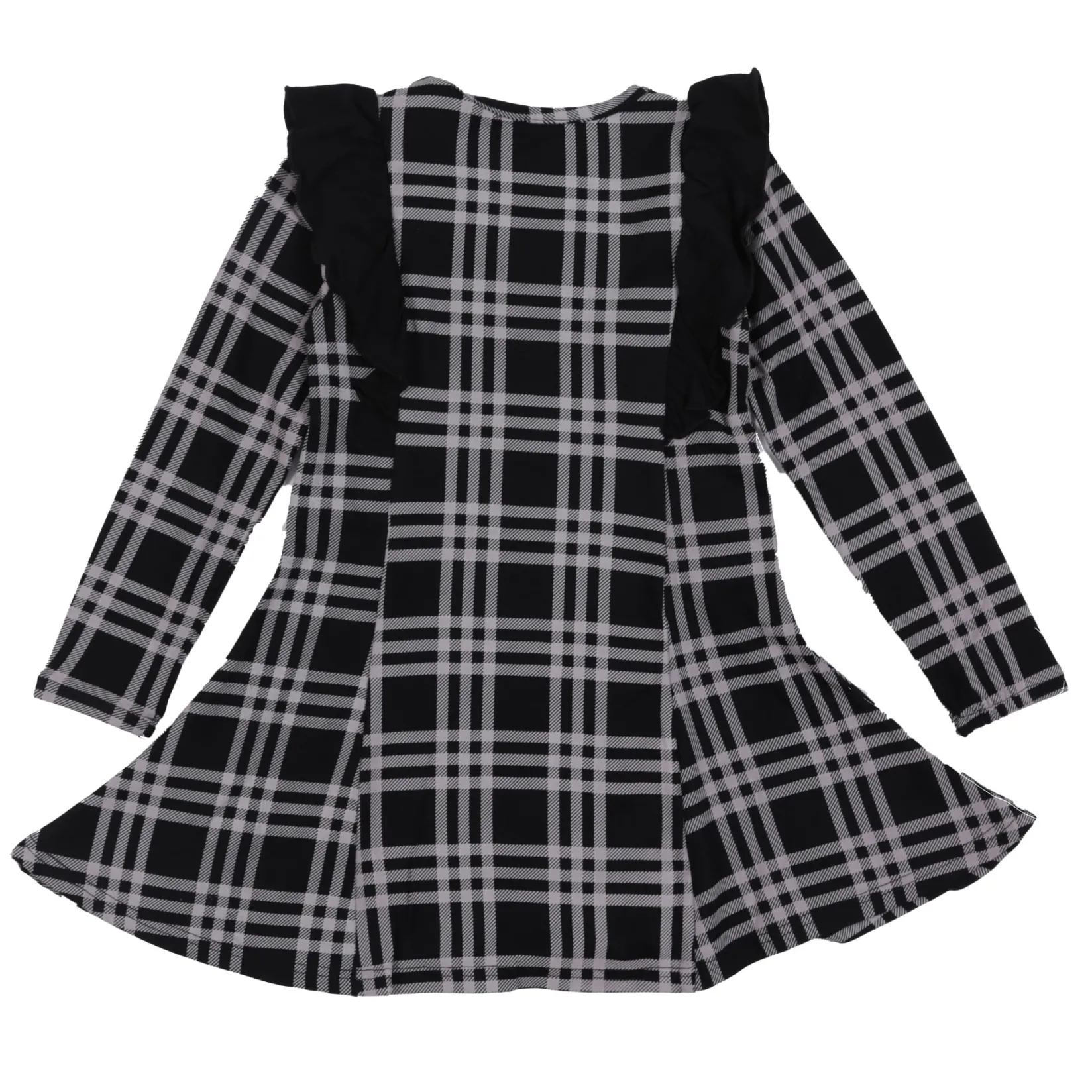 Dresses & Rompers>Nano Bow Plaid Dress 2-12 Black