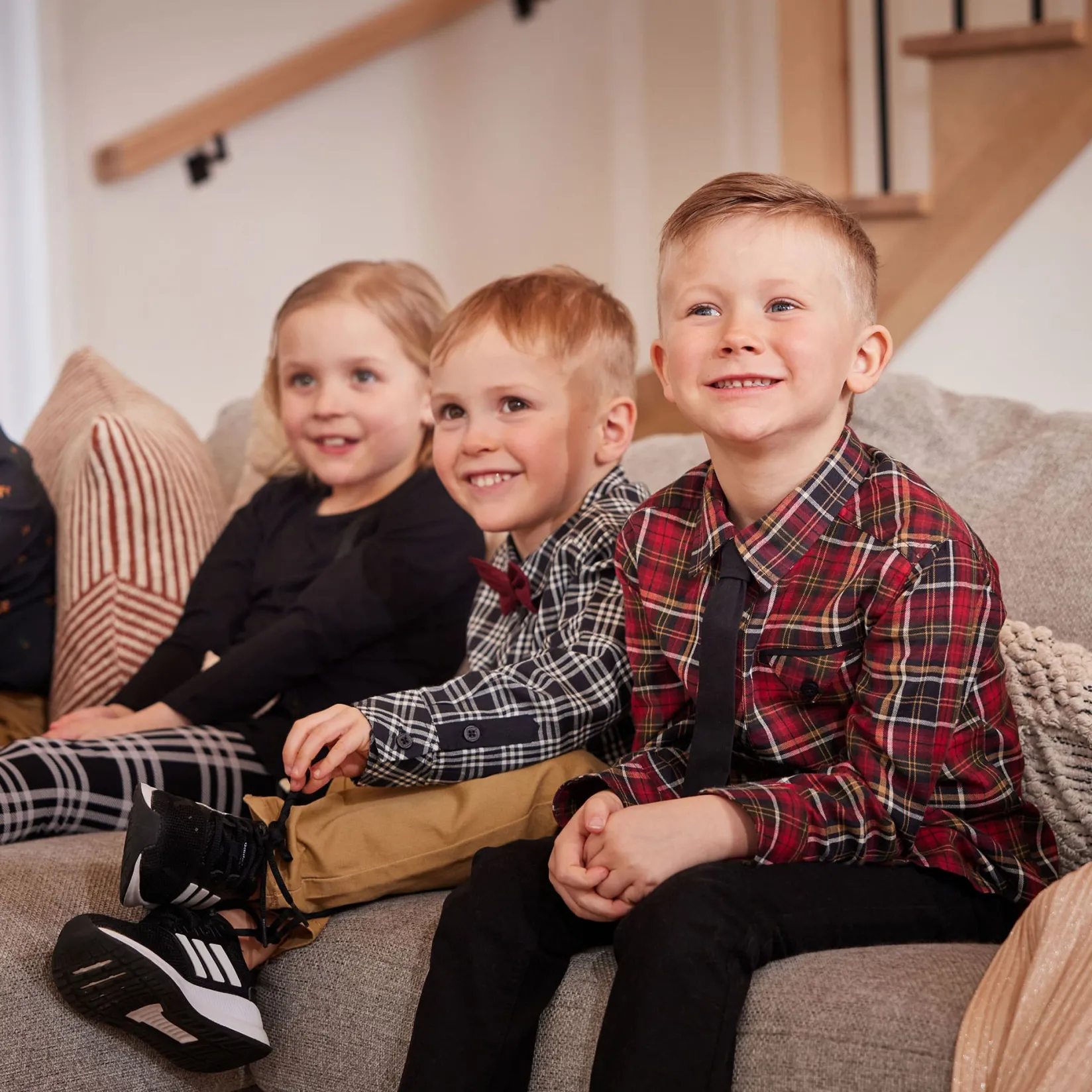 Leggings & Jeggings>Nano Bow Plaid Legging 2-12 Black