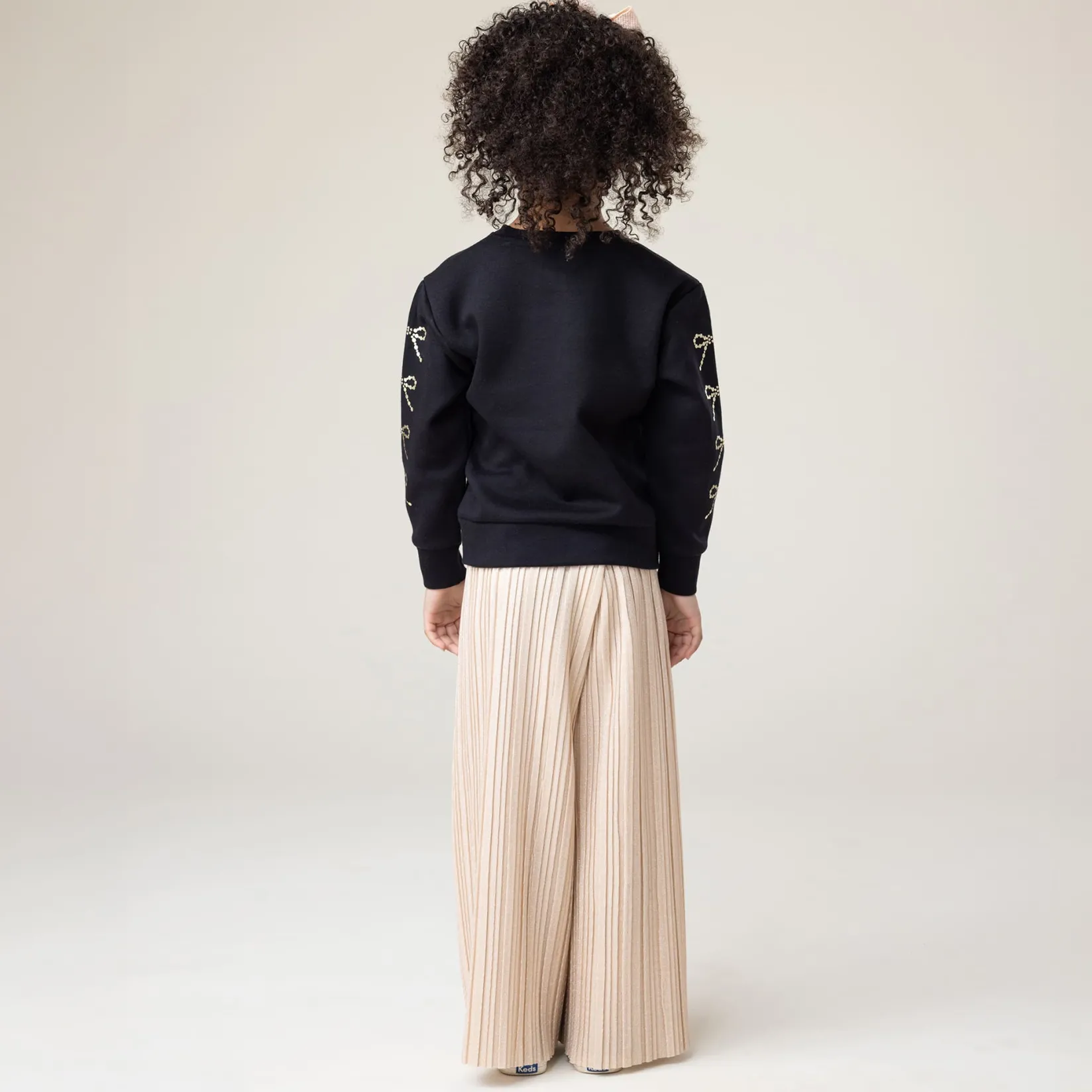 Fleeces And Sweatshirts|Tops>Nano Bow Sweatshirt 2-12 Black