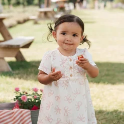 Dresses, Skirts & Outfits>Firsts par Petit Lem Bows Dress 3-24m Beige