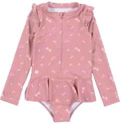 Swimsuits>Nano Bows Ls Uv Swimsuit 12-24m Pink