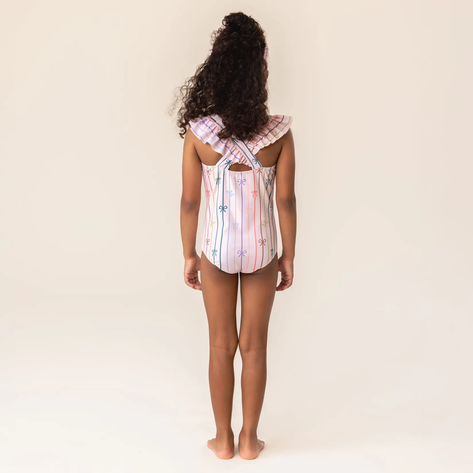 Swimsuits>Nano Bows Swimsuit 2-10 Ivory