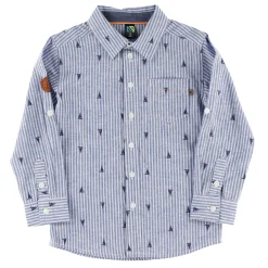 Tops>Nano Breeze Striped Shirt 2-12 Blue