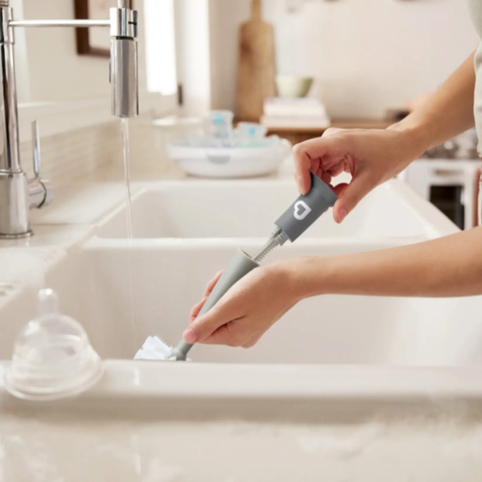 Clearance Bristle™ Bottle Brush - Grey Kids Cleaning & Food Preparation|Cleaning & Sterilizing