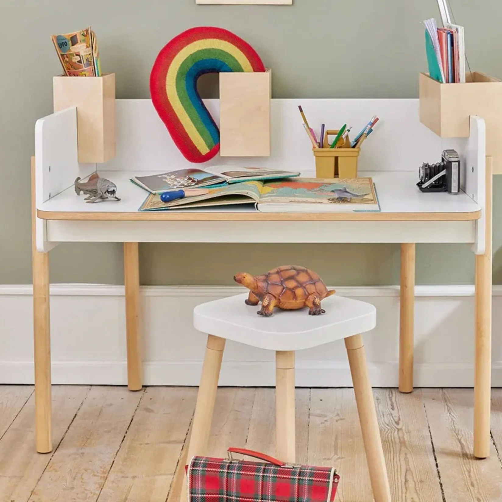 Desk>Oeuf Brooklyn Desk - White/Natural