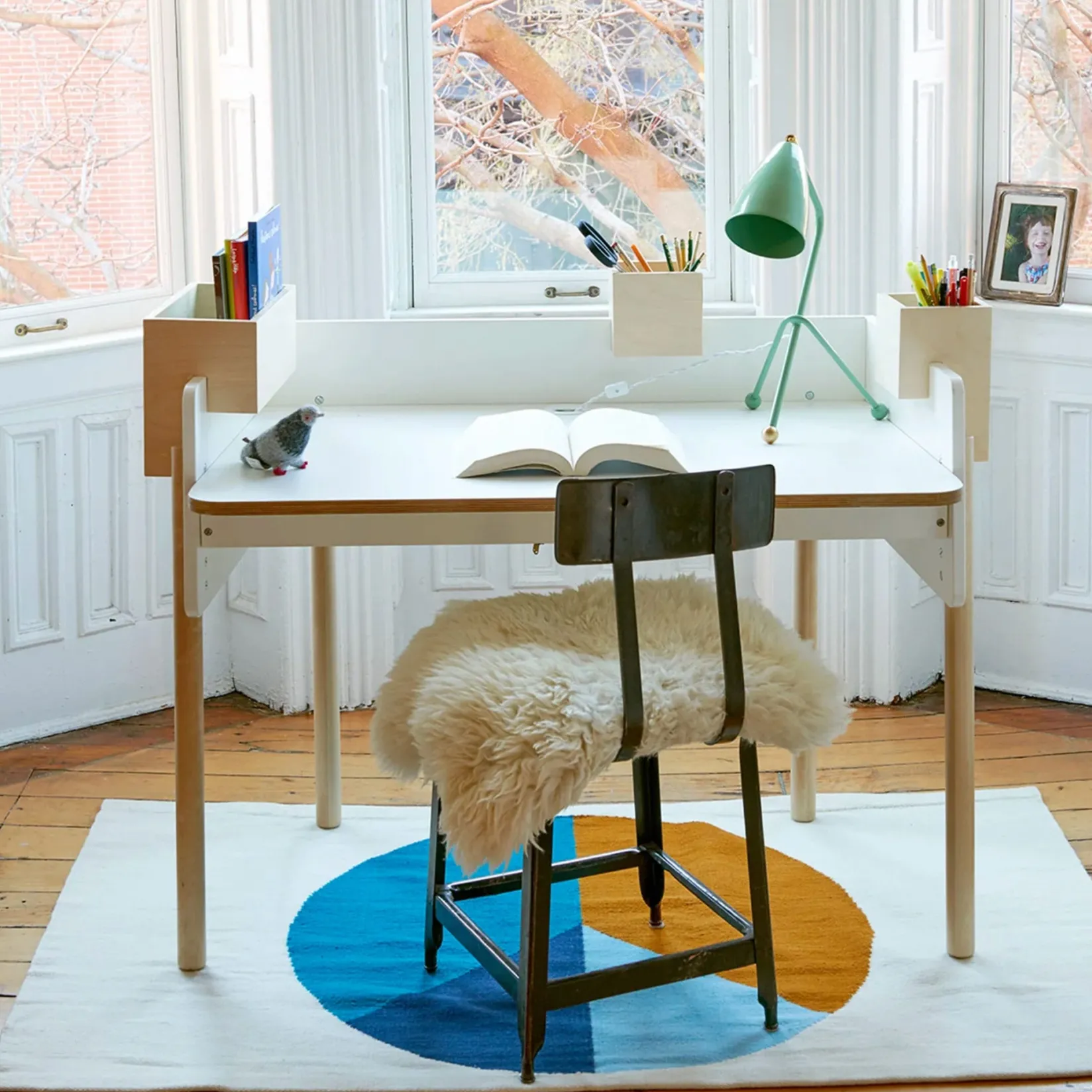 Desk>Oeuf Brooklyn Desk - White/Natural