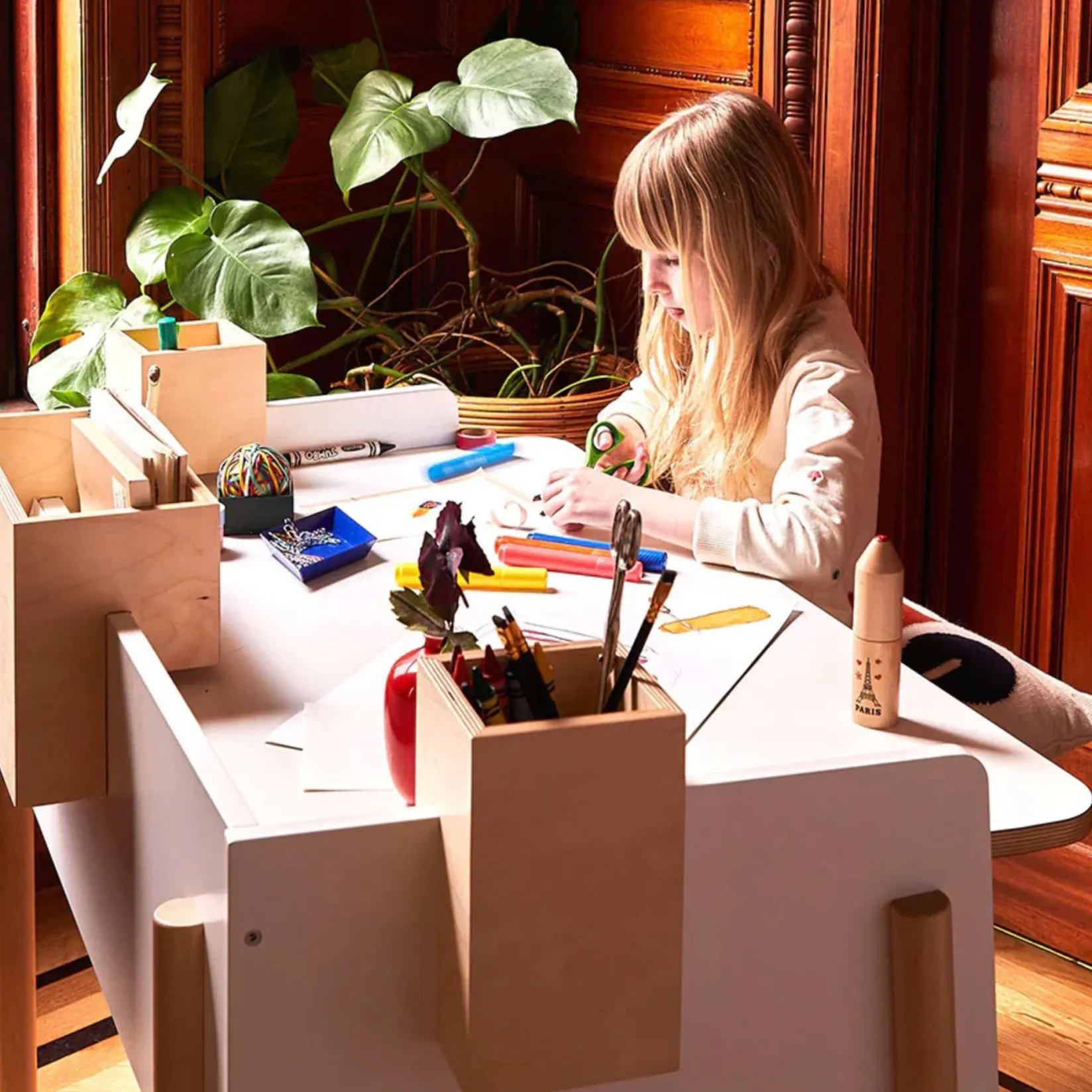 Desk>Oeuf Brooklyn Desk - White/Natural
