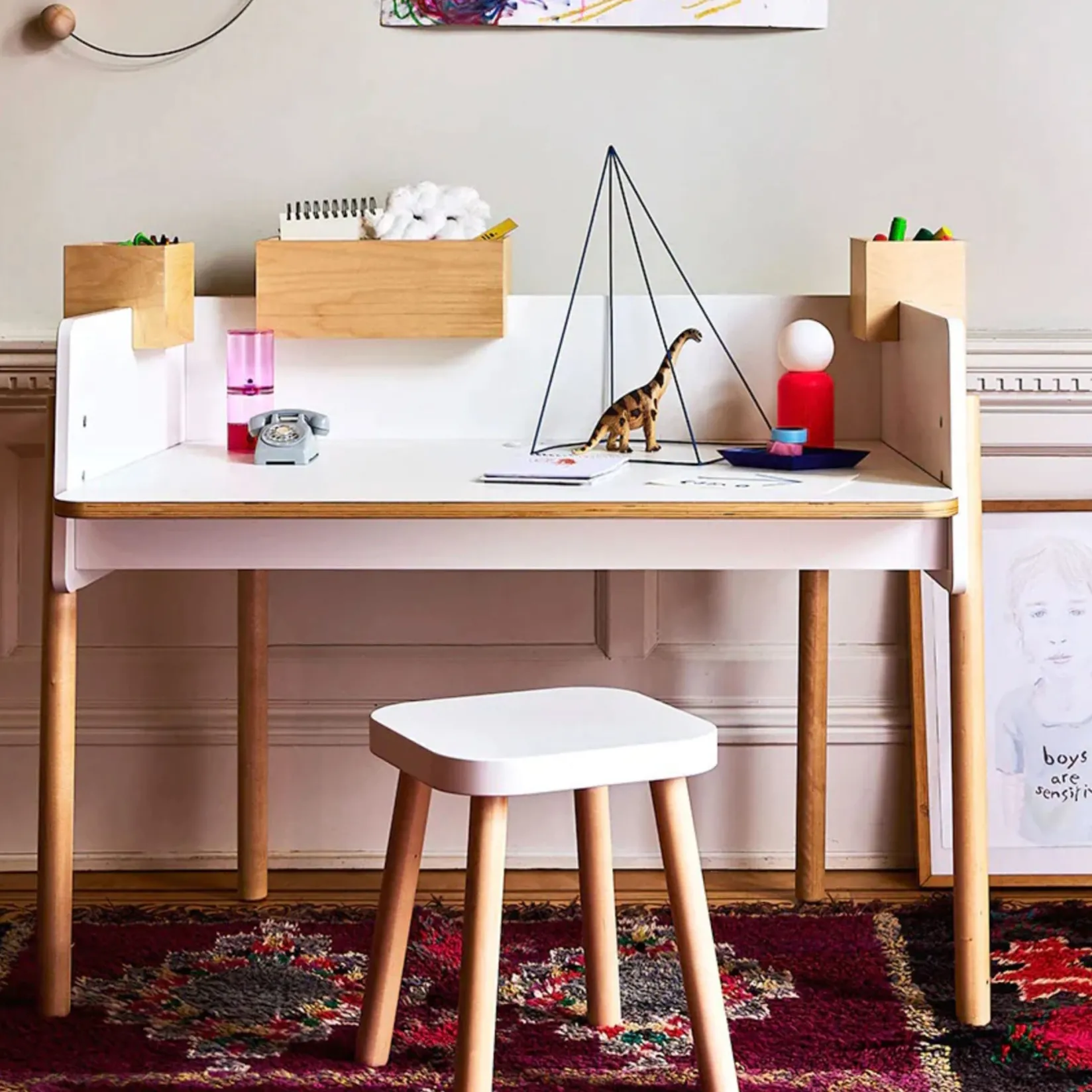 Desk>Oeuf Brooklyn Desk - White/Natural