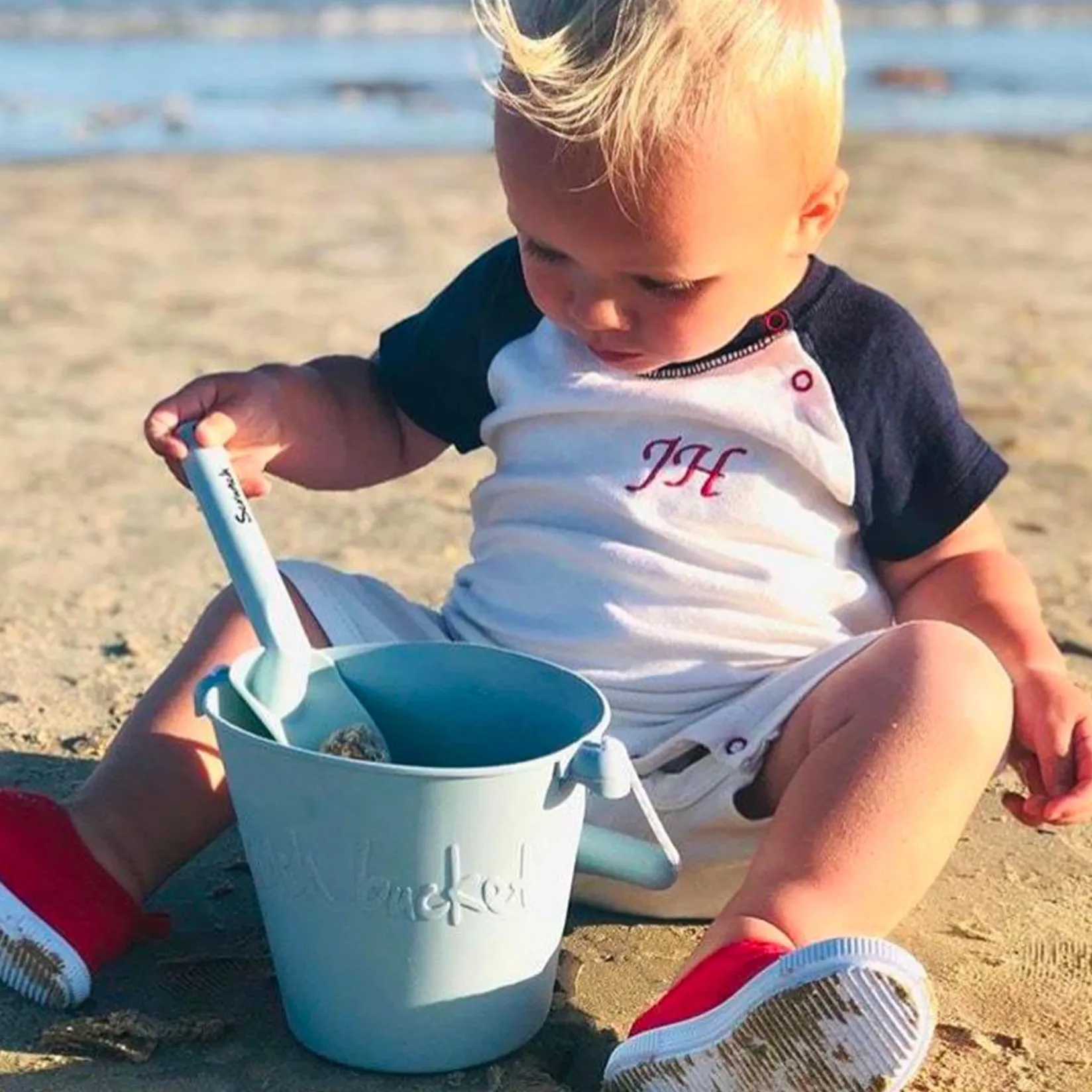 Summer Activities|Beach & Pool Toys>Scrunch Bucket and Spade - Blush