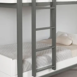 Outlet Bunk Bed - Bebble Soft Gray and White Twin, Full & Queen Beds