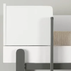 Outlet Bunk Bed - Bebble Soft Gray and White Twin, Full & Queen Beds