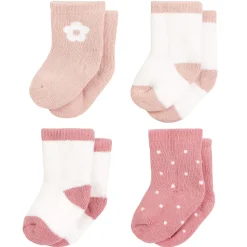 Socks|Underwear & Socks>Petit Lem Bunnies 4 pack Socks 0/6M Pink