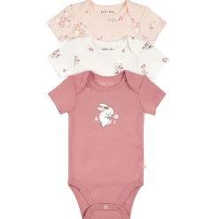Bodysuits>Petit Lem Bunnies 3 Pieces Bodysuit Set 0-12m Pink