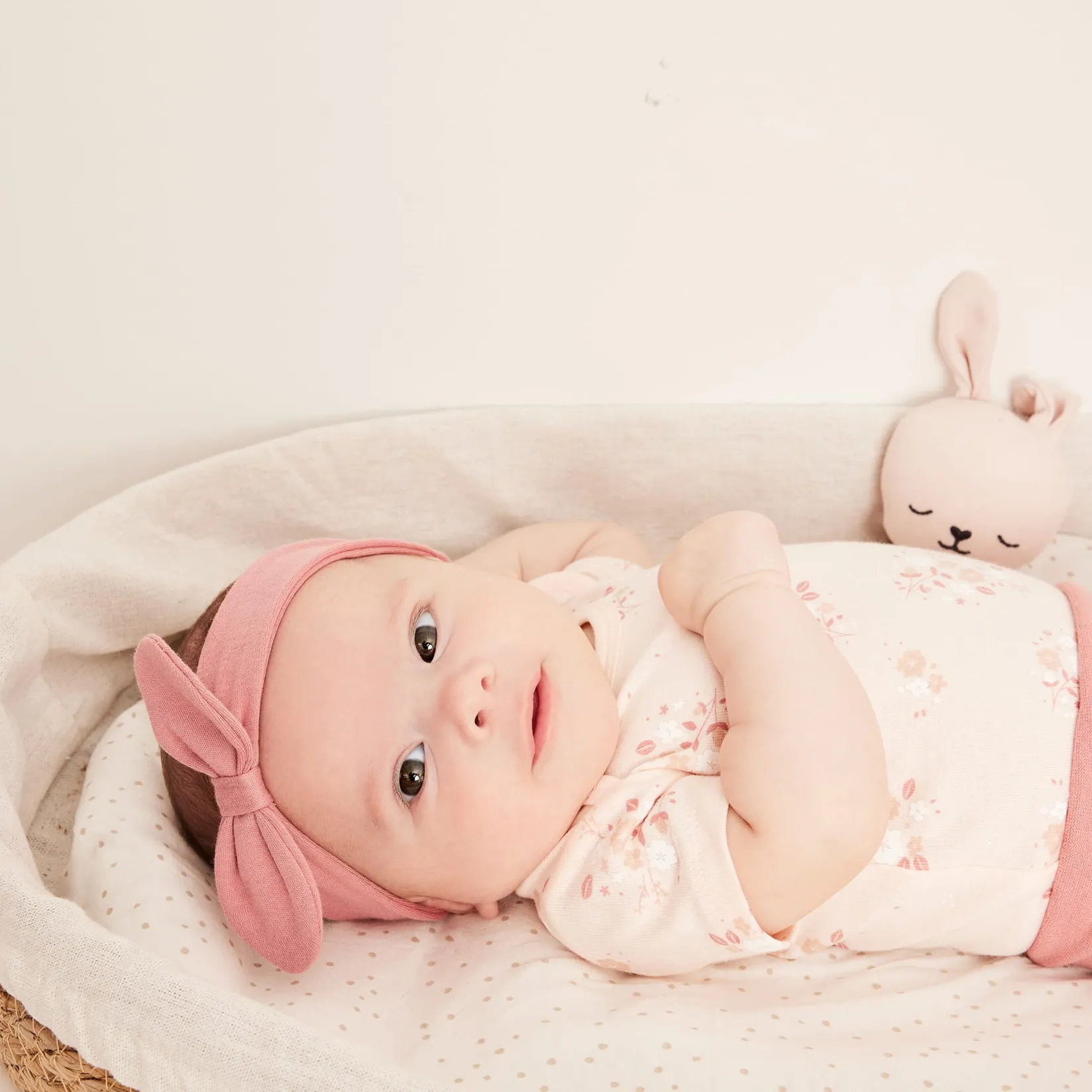 Bodysuits>Petit Lem Bunnies 3 Pieces Bodysuit Set 0-12m Pink