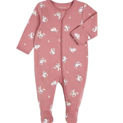 Pajamas|Pyjamas>Petit Lem Bunnies print Pajamas 0-12m Pink