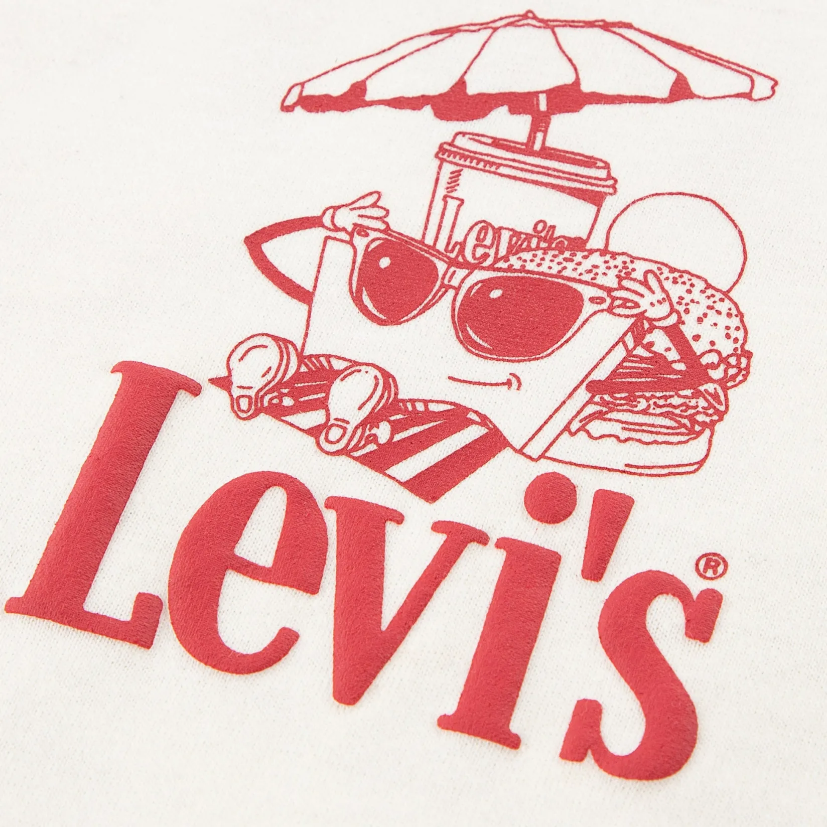 Tops>Levis Burger & Fries T-shirt 4-7y Ivory