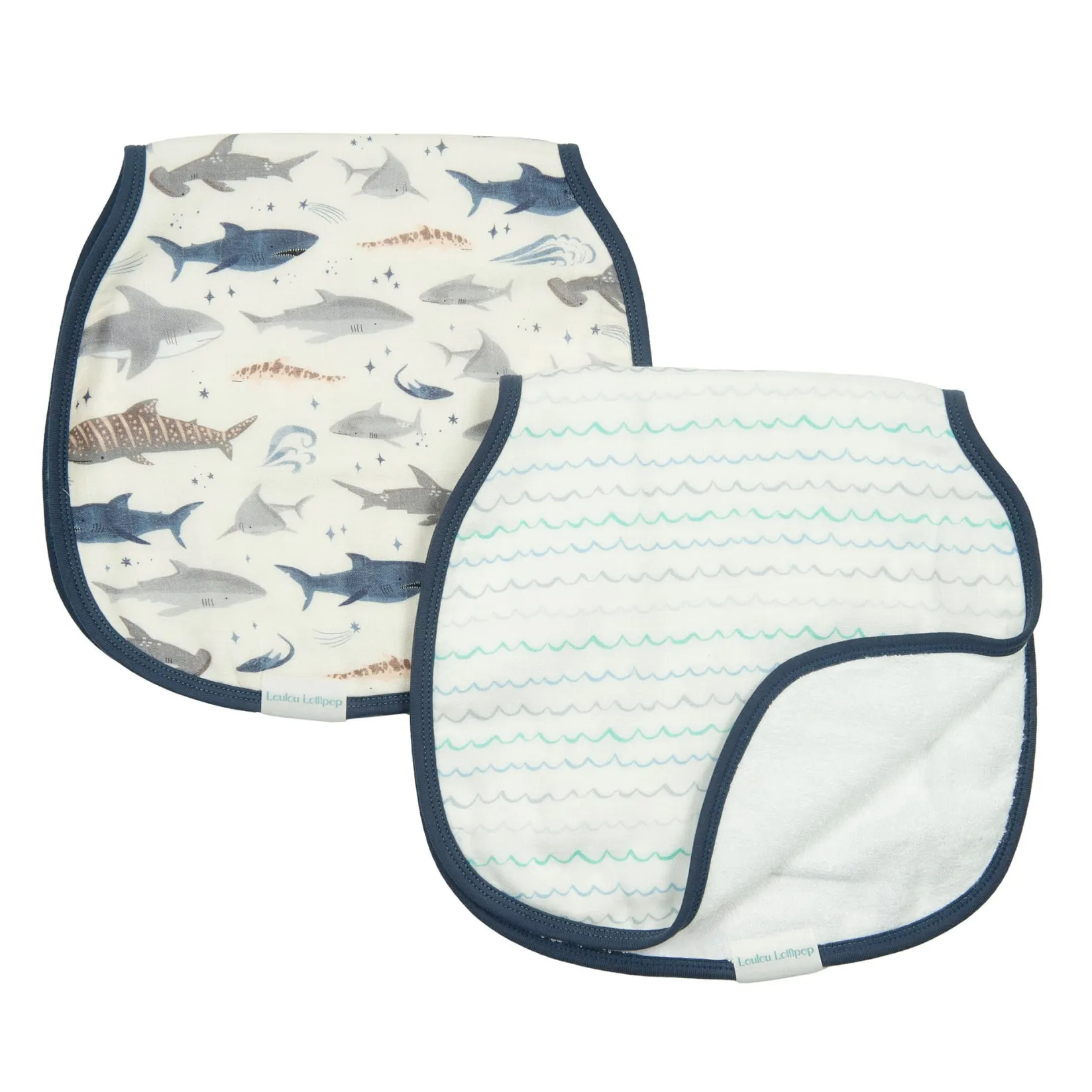 Sale Burp Cloth Set - Sharks Breastfeeding|Muslin Products