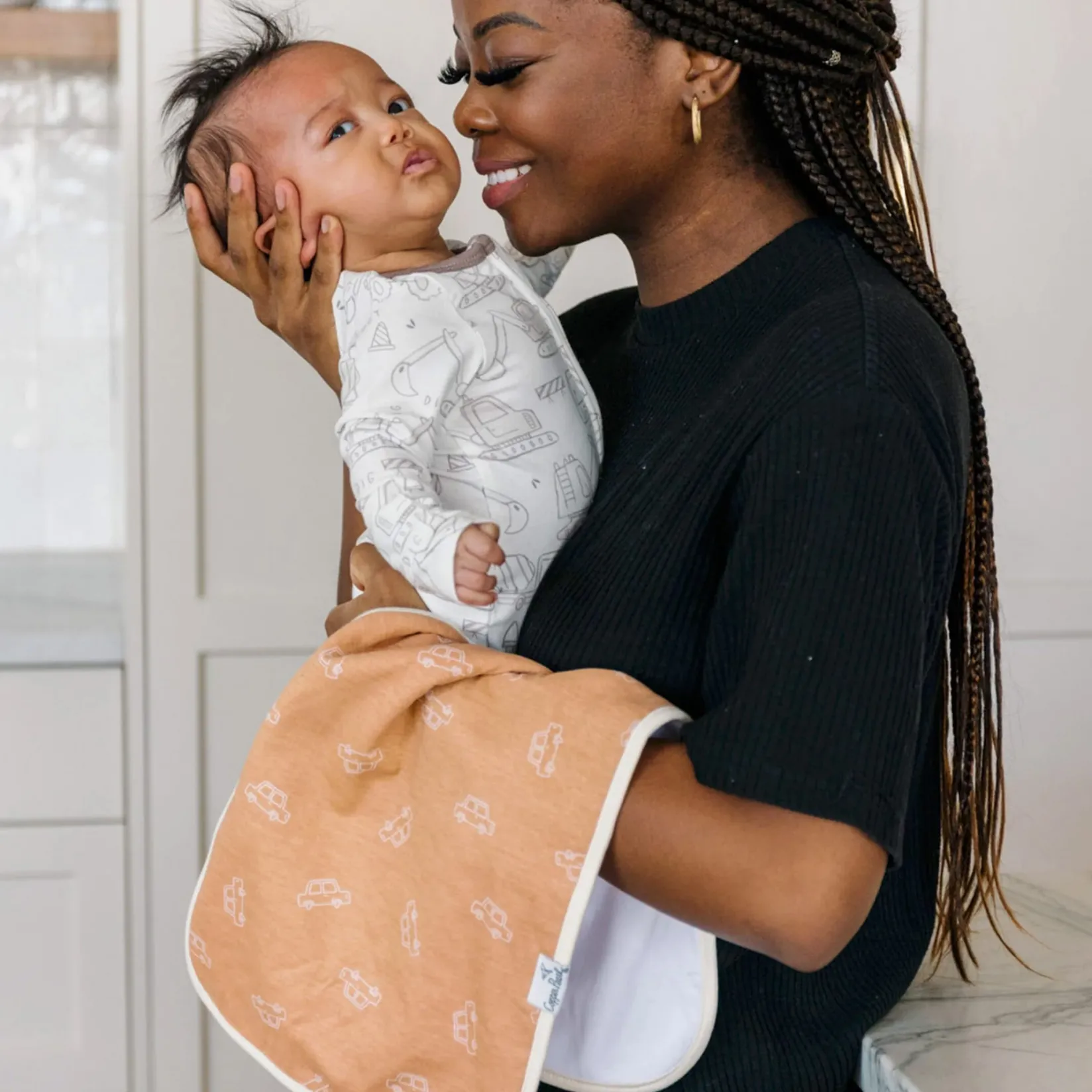 Breastfeeding|Nursing Covers>Copper Pearl Burp Cloths (3) - Gage