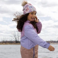 Beanies>Deux par Deux Butterflies Hat 2-14 Pink