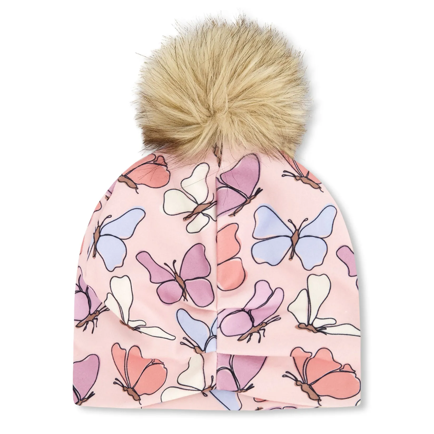 Beanies>Deux par Deux Butterflies Hat 2-14 Pink
