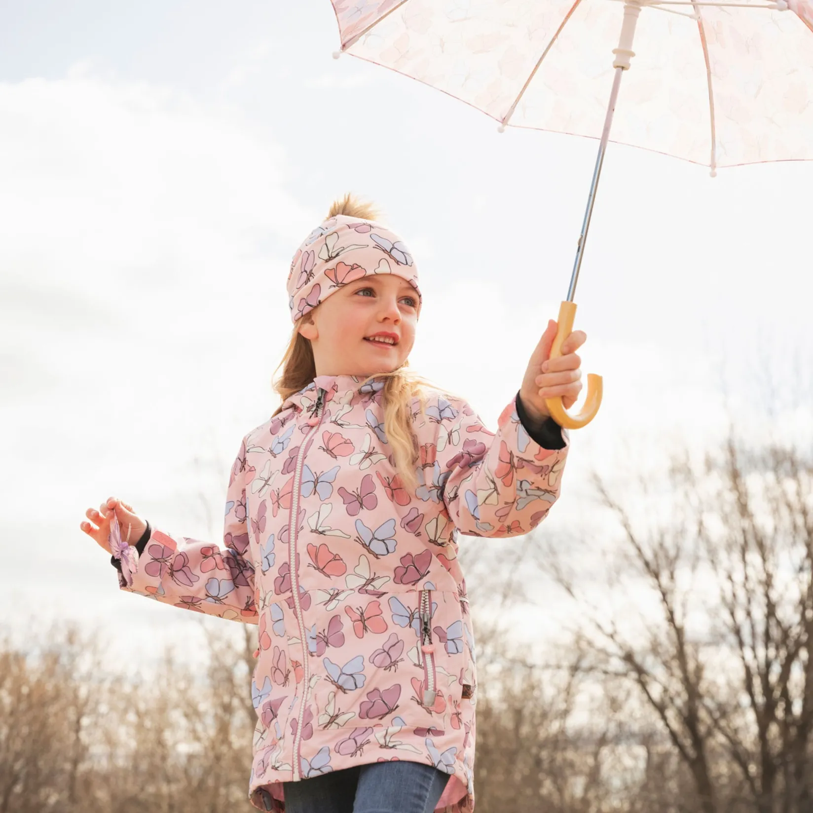 Outerwear>Deux par Deux Butterflies 3in1 Set 2-6 Pink