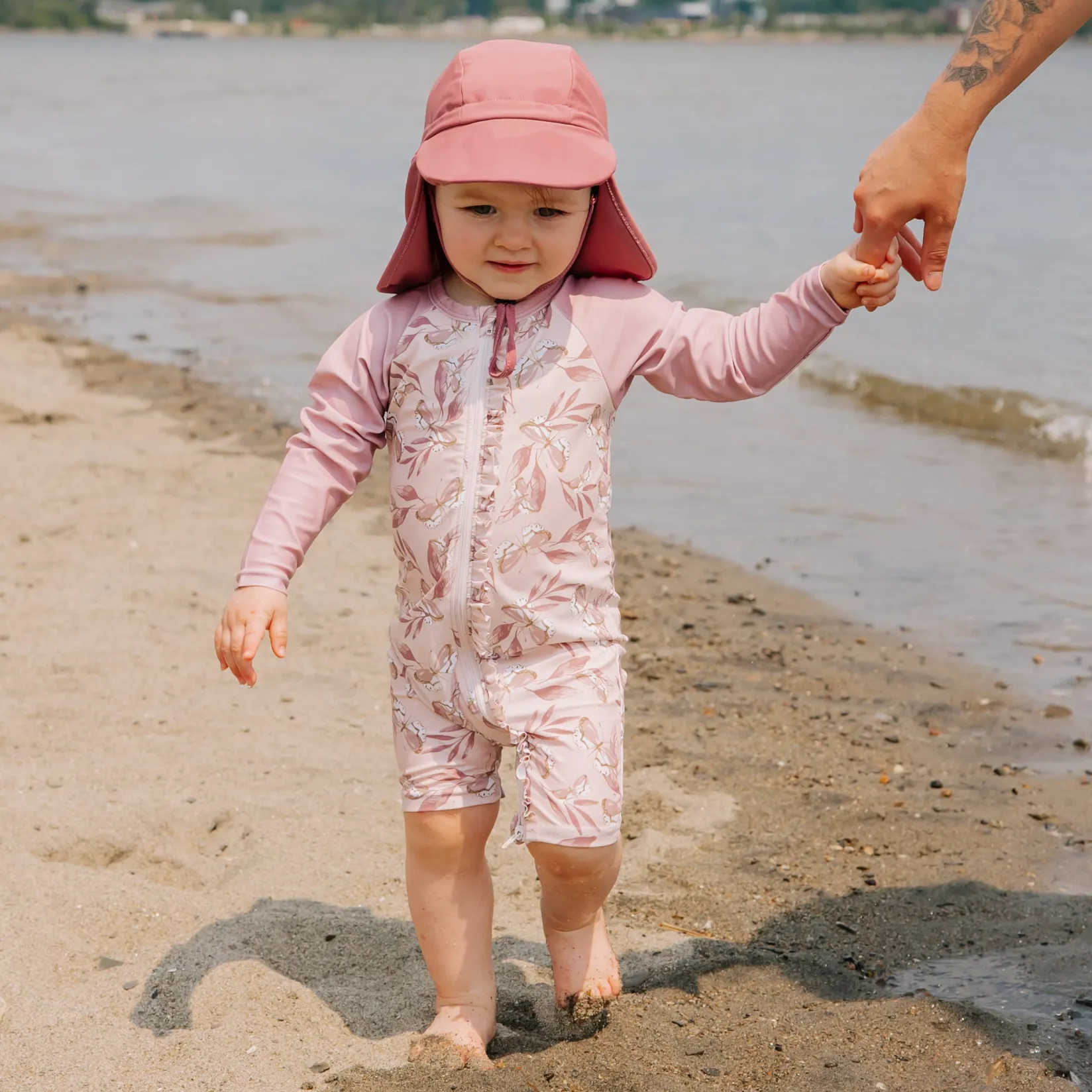 Swimsuits>Perlimpinpin Butterflies Swimsuit 2-3 Rose