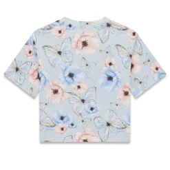New Butterfly Print T-shirt 7-14y Kids Tops