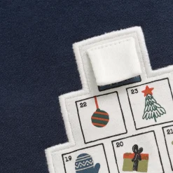 Fleeces And Sweatshirts|Tops>Minymo Calendar Sweatshirt 3-8 Navy