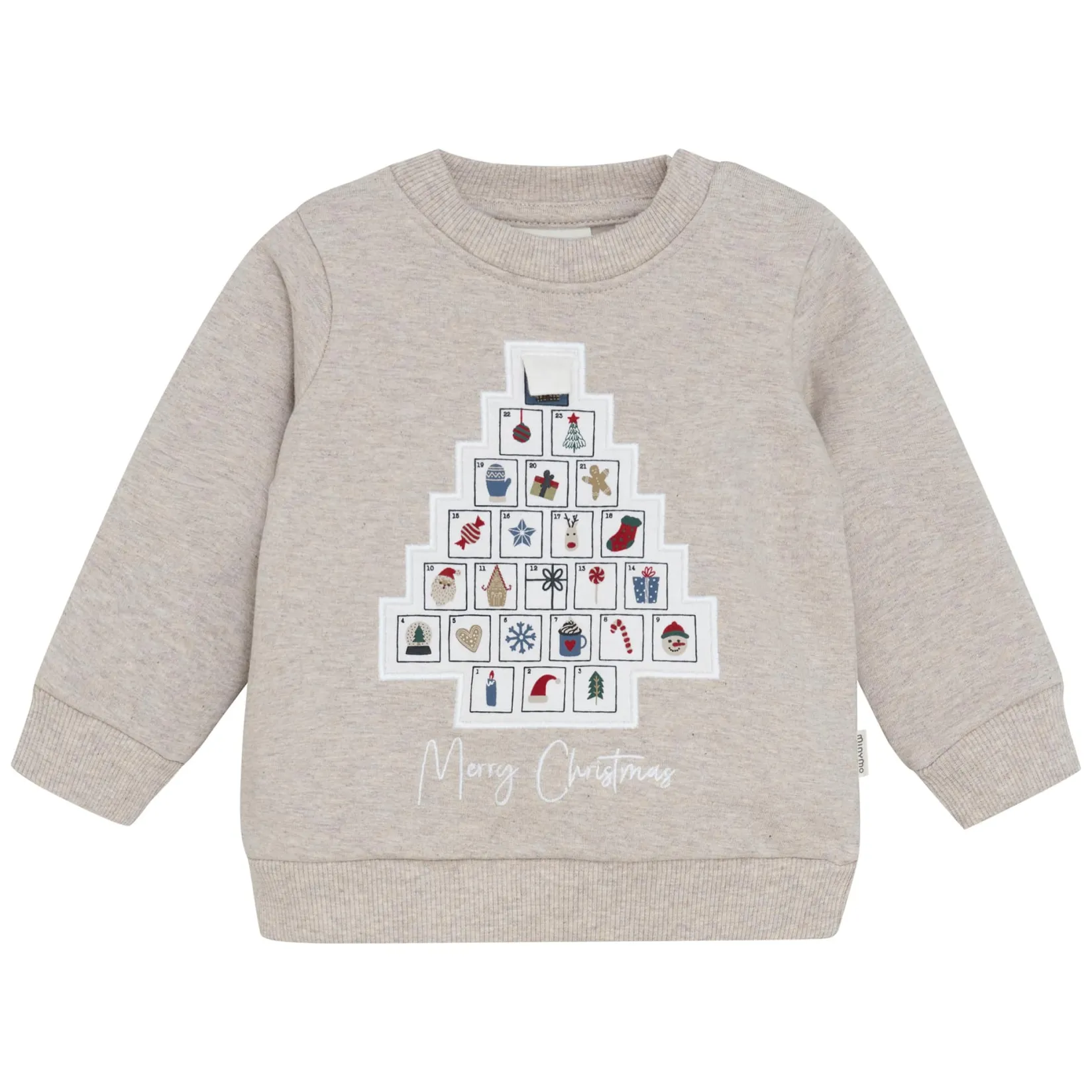 Fleeces And Sweatshirts|Tops>Minymo Calendar Sweatshirt 6-24m Beige