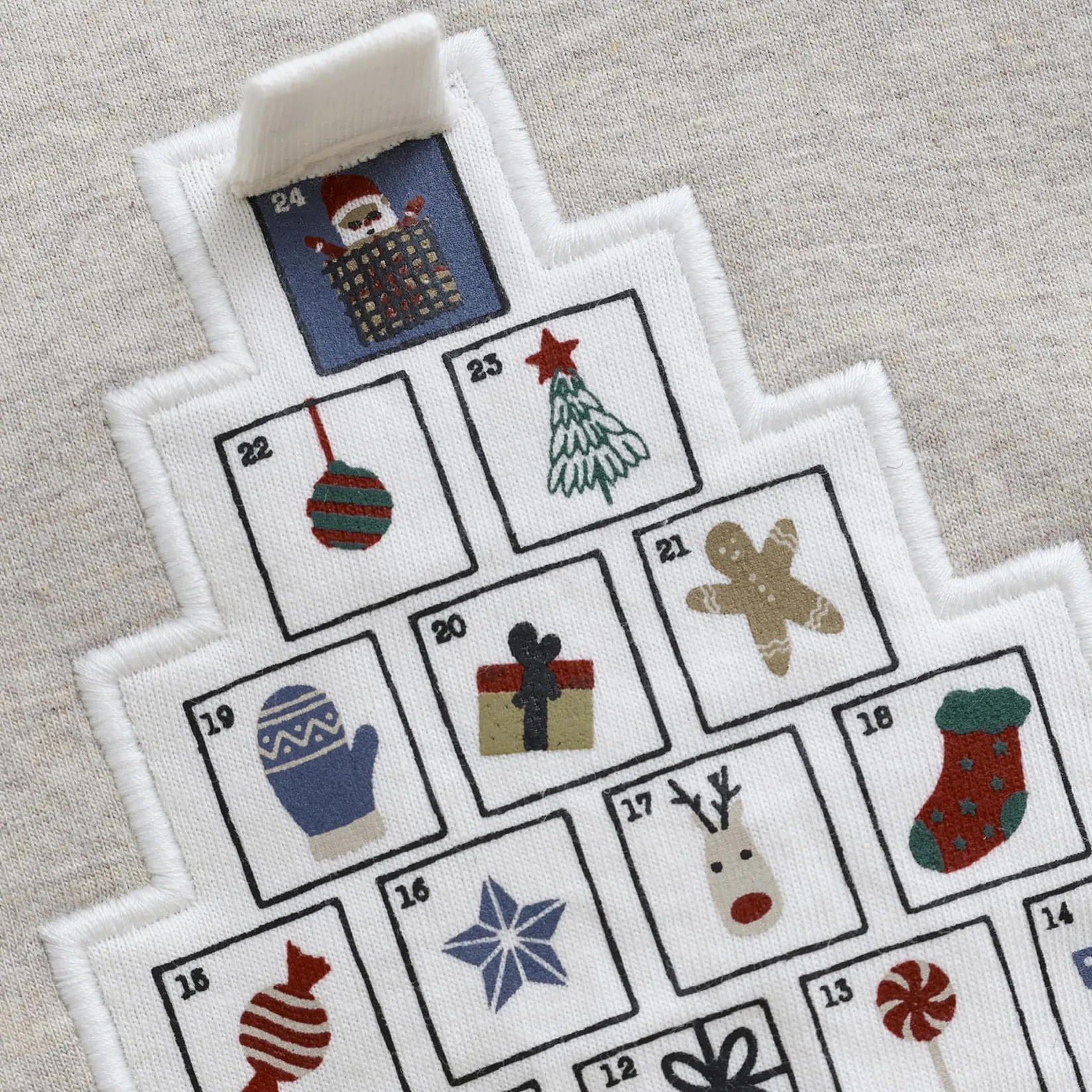 Fleeces And Sweatshirts|Tops>Minymo Calendar Sweatshirt 6-24m Beige