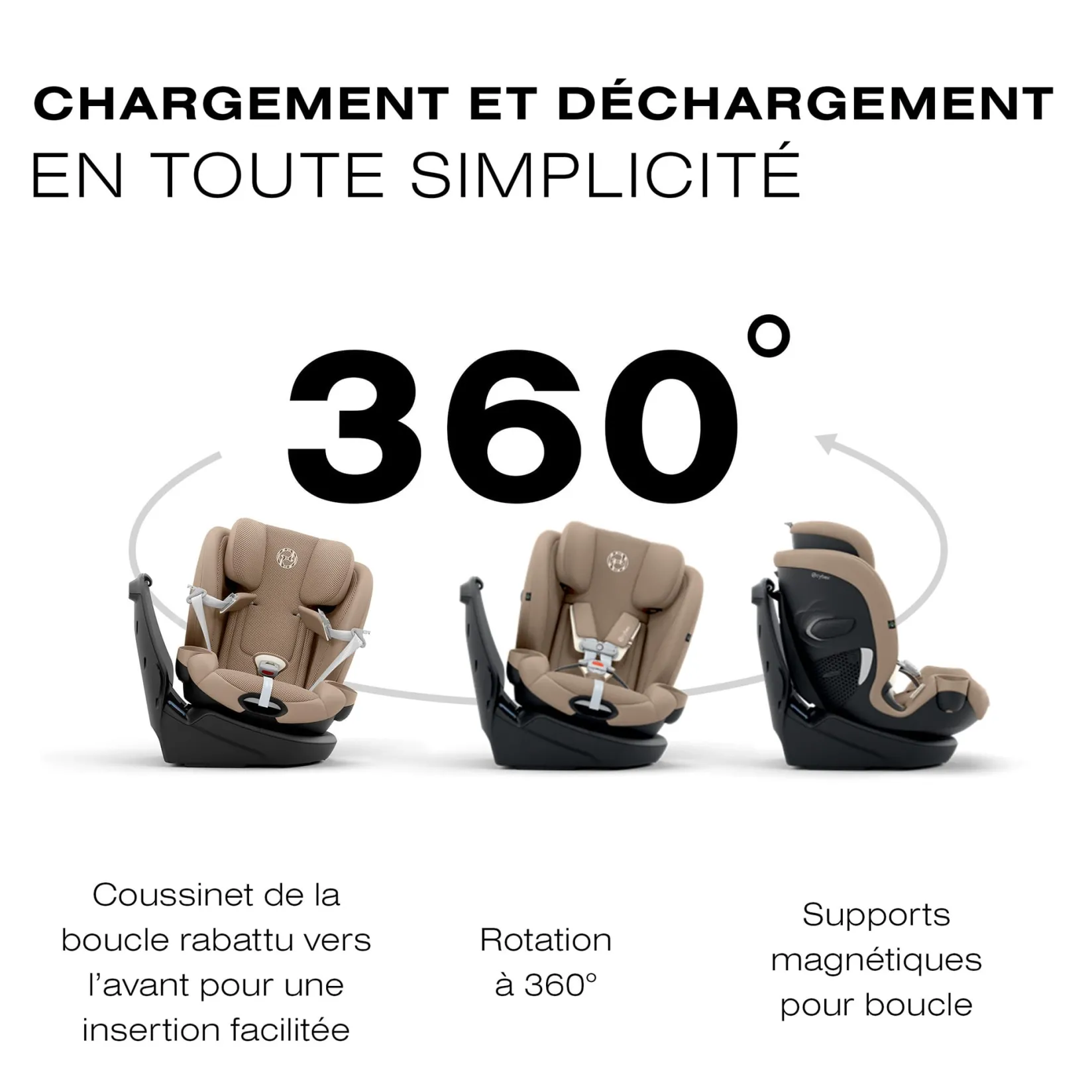Car Seats & Booster Seats|Car Seats>Cybex Callisto G 360 Rotating All-in-One Car Seat - Almond Beige