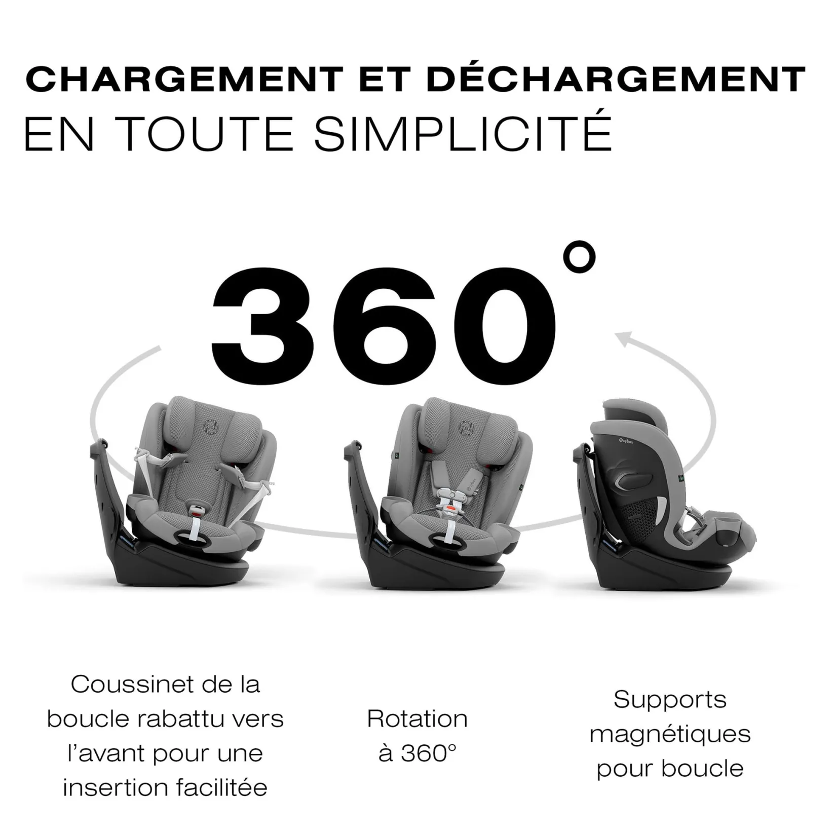 Car Seats & Booster Seats|Car Seats>Cybex Callisto G 360 Rotating All-in-One Car Seat - Stone Grey