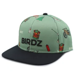 Hats And Caps>Birdz Camping Print Snapback 2-16 Green