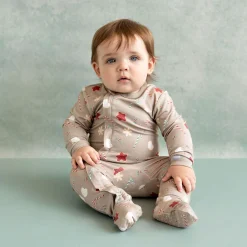 Pajamas|Pajamas>Coccoli Candy Canes Pajamas 1-18m Taupe